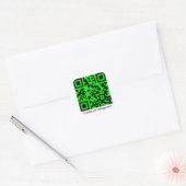 QrRage.com - Uw aangepaste QR-code Ronde Sticker (Envelop)