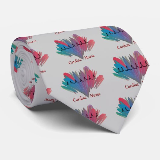 QRS-ontwerp voor hartzuren Stropdas (Opgerold)