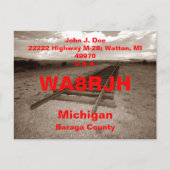 QSL Cartes postales HAM Radio Ops RR Train Trails  (Devant)