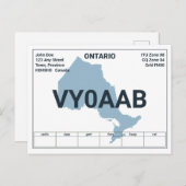 QSL Kaart Ontario Map (Voorkant / Achterkant)