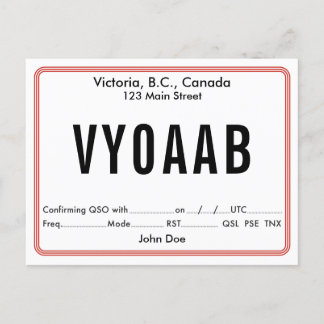 QSL-Kaart Retro Rond Grens Briefkaart