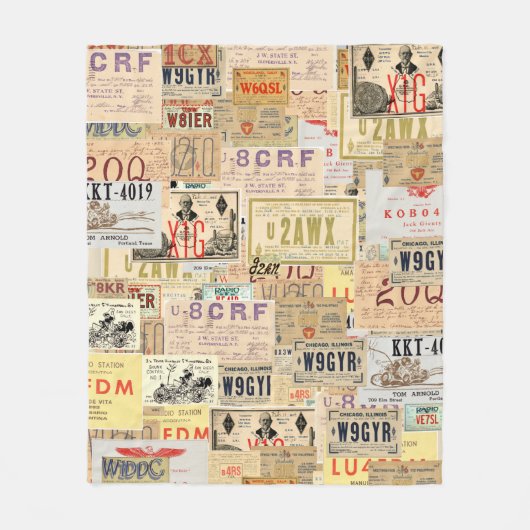 QSL-kaartbank Fleece Deken (Voorkant)