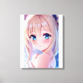 QT Blauwe Ogen 3 Canvas Afdruk (Voorkant)