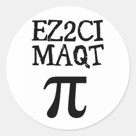 QT PI cutie taart Ronde Sticker (Voorkant)