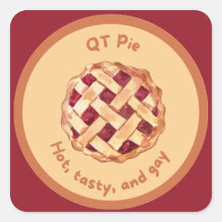 QT Pie (cutiepie) Vierkante Sticker