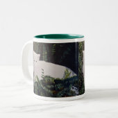 Qtip-Waterverf Tweekleurige Koffiemok (Voorkant links)