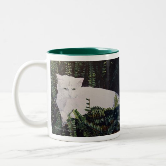 Qtip-Waterverf Tweekleurige Koffiemok (Links)