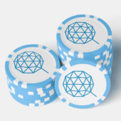 QTUM Cryptocurrency Clay Poker Chip (Opstapeling)