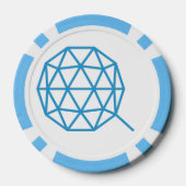QTUM Cryptocurrency Clay Poker Chip (Achterkant)