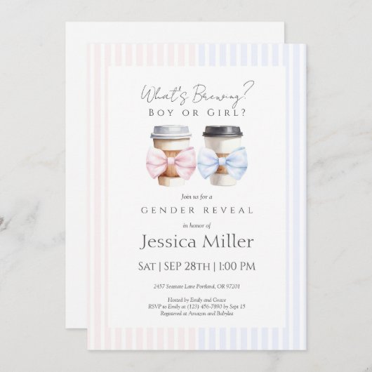 Qu’est-ce que le café qui brasse Invitation à la r (Devant / Derrière)