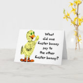 QU'A DIT LA carte EASTER BUNNY (Fleur jaune)