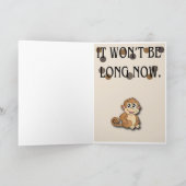 "Qu'a dit le singe" Carte de voeux humoristique (Intérieur)