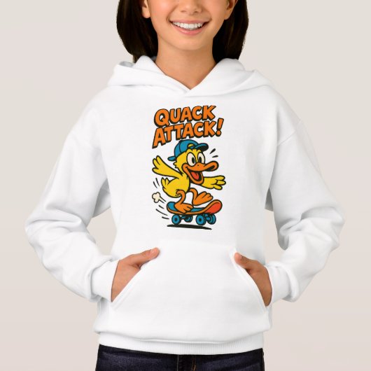 Quack Attack Duck Hoodie voor kinderen (Voorkant)