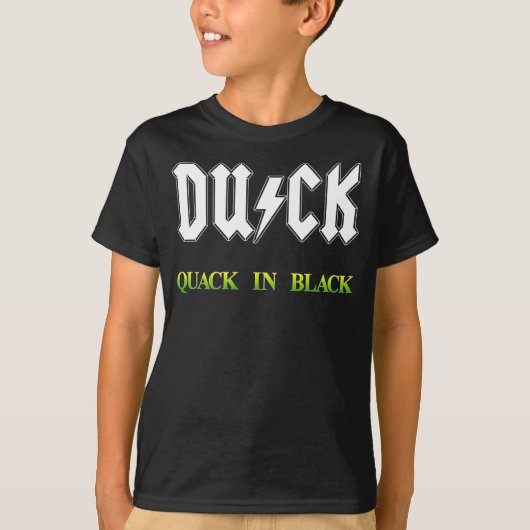 QUACK IN ZWART - Kinder T-shirt (Voorkant)