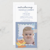 Quack Quack Baby Faire-part de naissance :: 01 (Devant / Derrière)