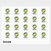 Quackalackin Funny Duck Pun Ronde Sticker (Vel)