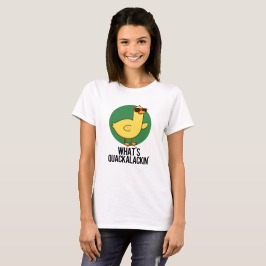 Quackalackin Funny Duck Pun T-shirt (Voorkant volledig)