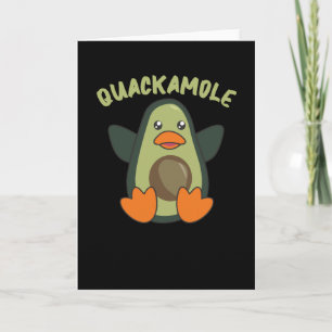 Quackamole Sweet Avocado Duck Pun Avocados Kaart