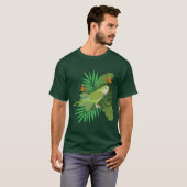 Quacker parrot with leaves t-shirt (Voorkant volledig)