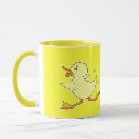 Quackers jaune vif canard mug (Gauche)