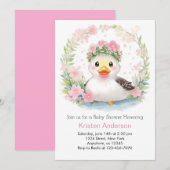 Quacking Up: Baby meisje douche Kaart (Voorkant / Achterkant)