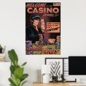 Quackity Casino Dream SMP Las Nevadas Comic Poster (Thuiskantoor)