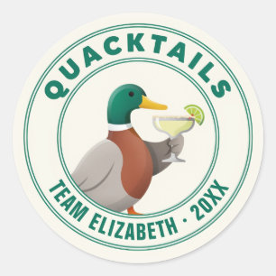 Quacktails Team Bruid Meer Meisjesweekend Ronde Sticker