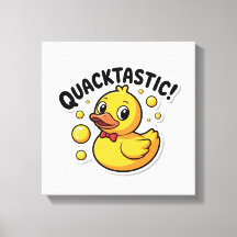 Quacktastic Rubber Duck Cartoon Canvas Print
