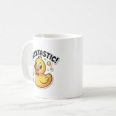 Quacktastic Rubber Duck Cartoon Witte Koffie Mok (Voorkant links)