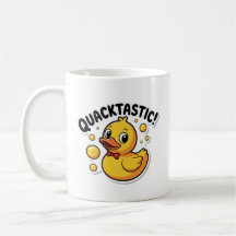 Quacktastic Rubber Duck Cartoon Witte Koffie Mok