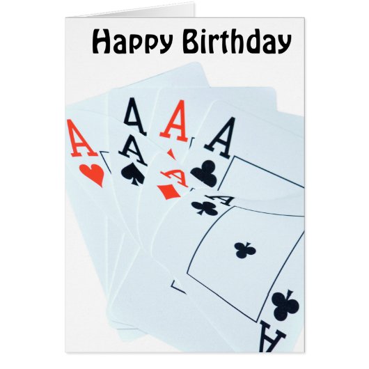 Quad Aces, Birthday Kaart (Voorkant)