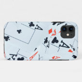Quad Aces Poker Cards Pattern Case-Mate iPhone Case (Achterkant (horizontaal))