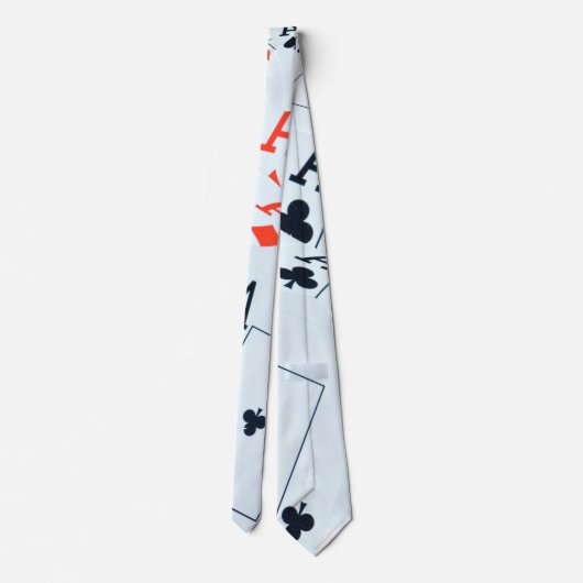 Quad Aces Poker Cards Pattern Stropdas (Achterkant)