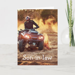 Quad ATV Off-Road Voertuig Verjaardag schoonzoon Kaart