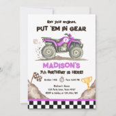 Quad ATV Onverharde Weg Off Road Racen Meisje Verj Kaart (Voorkant)