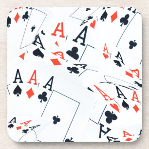 Quad Azen Pokerkaarten Patroon, Onderzetter