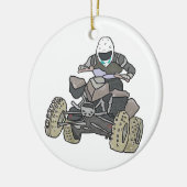 Quad Biking Keramisch Ornament (Links)