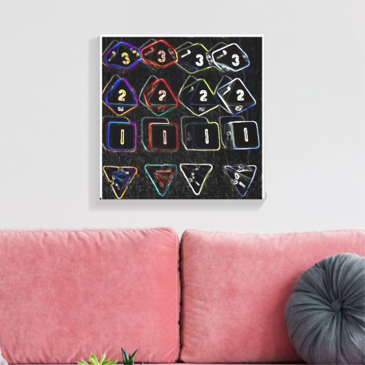 Quad Dice Canvas (Insitu (Woonkamer))