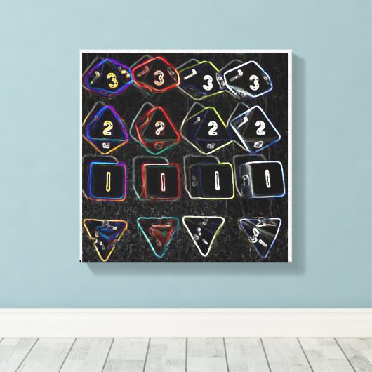 Quad Dice Canvas Afdruk (Insitu (Houten vloer))