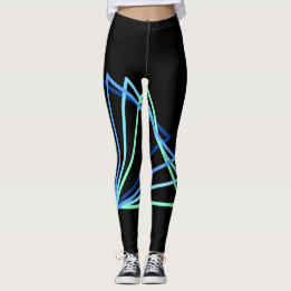Quad-driehoek Aqua-Leggings Leggings