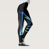 Quad-driehoek Aqua-Leggings Leggings (Rechts)