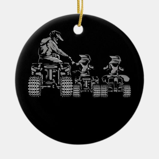 Quad Evolution Four Wheeling ATV 4 Wheeler Keramisch Ornament (Voorkant)