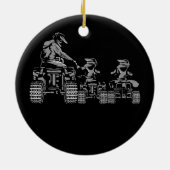 Quad Evolution Four Wheeling ATV 4 Wheeler Keramisch Ornament (Achterkant)