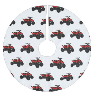 Quad fiets atv cartoon illustratie  kerstboom rok