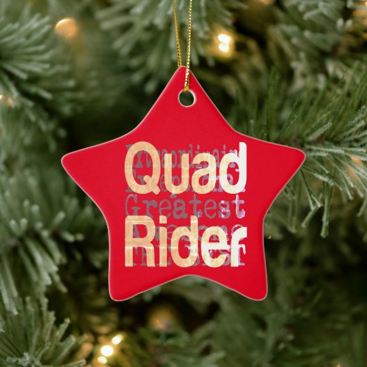 Quad Rider Extraordinaire Ceramic Ornament (Boom)