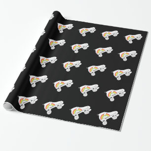 quad-schaats regenboog cadeaupapier