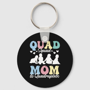 Quad Squad Mama to Quadruplets Mami Mama Mama Mama Sleutelhanger