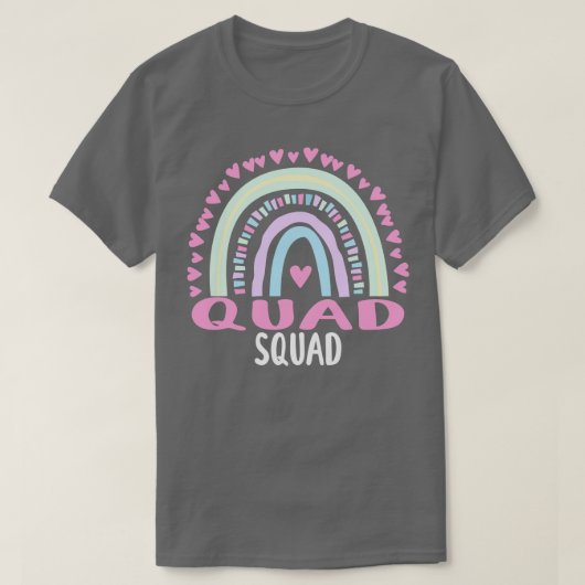 Quad Squad Party Matching Vrouwen Waardering Regen T-shirt (Design voorkant)