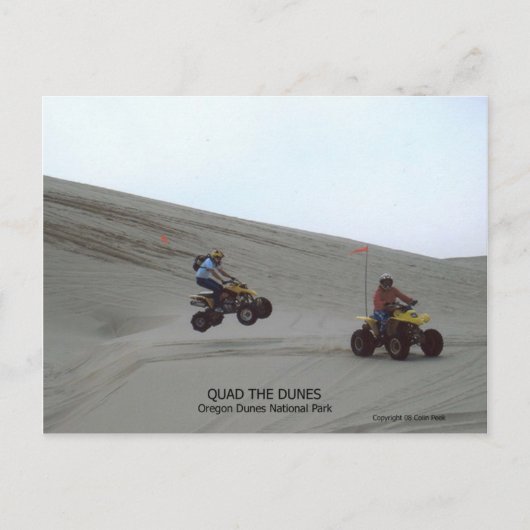 Quad the Dunes Oregon Coast Sand Fun 4 Wheel Briefkaart (Voorkant)