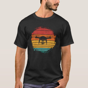 Quadcopter Pilot RC Dro Retro grafische drone T-shirt